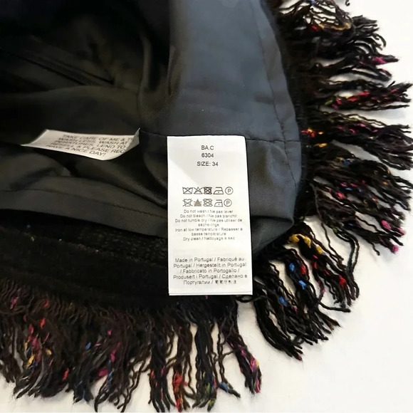 GANNI Rainbow Tweed Wool Fringe Mini Skirt | 34 | US 2 - Picture 13 of 13